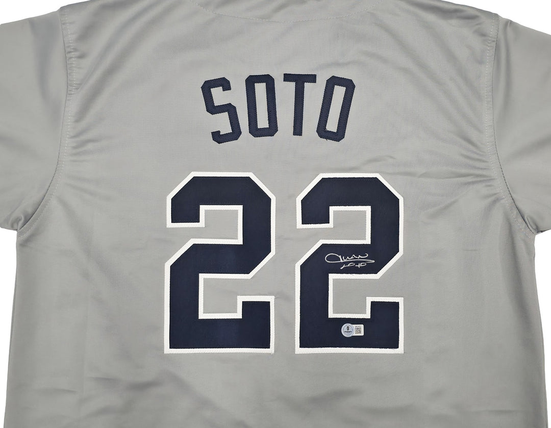New York Yankees Juan Soto Autographed Signed Gray Jersey Beckett BAS QR