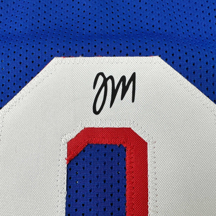 Facsimile Autographed Tyrese Maxey Philadelphia Blue Reprint Jersey Size Mens XL