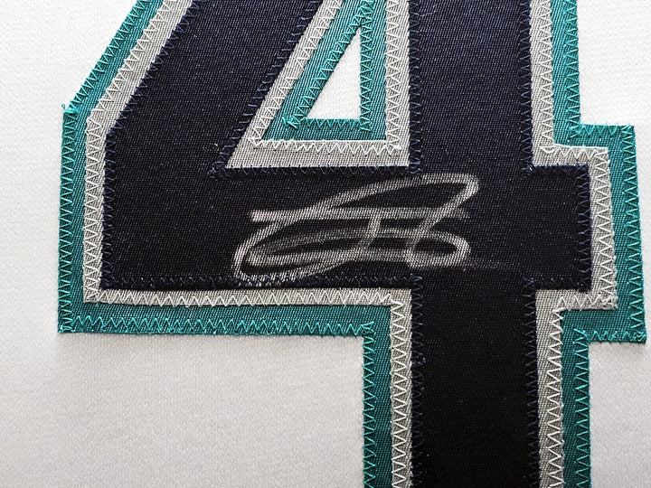 Seattle Mariners Julio Rodriguez Signed Framed White Jersey JSA