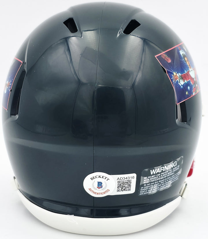 Chevy Chase Signed Christmas Vacation Black Speed Mini Helmet Beckett #AD34316