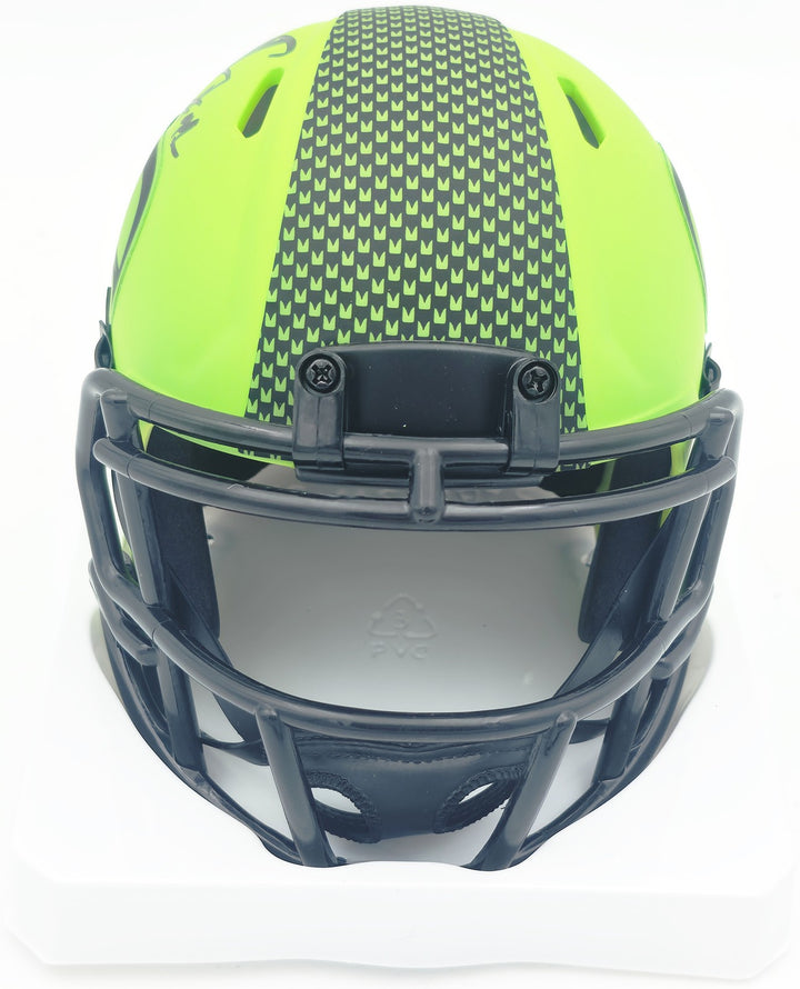 Byron Murphy II Signed Seahawks Rave Green Speed Mini Helmet (Smudged) MCS Holo