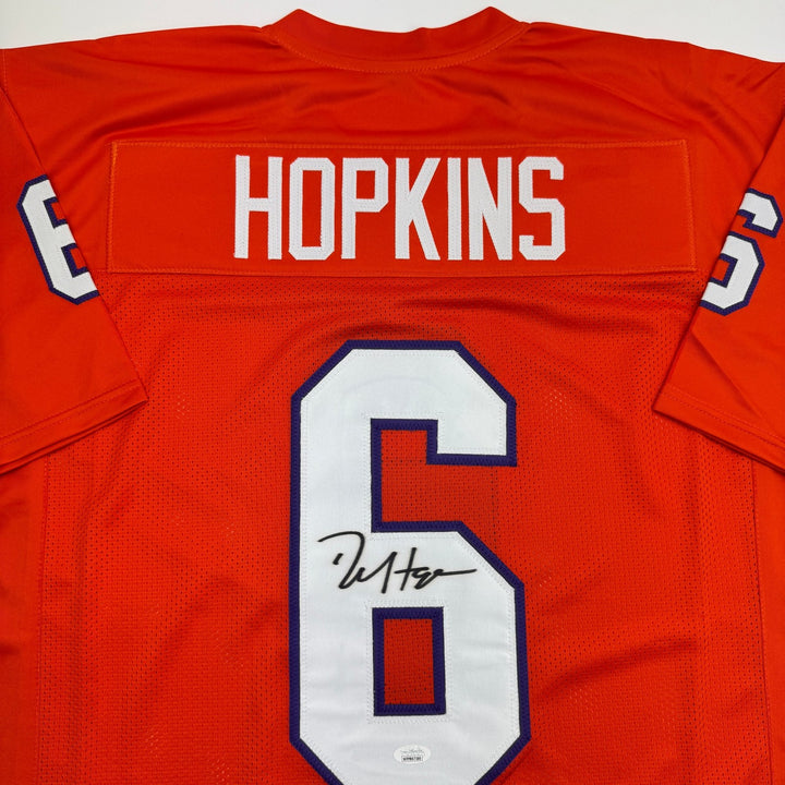 Autographed/Signed DeAndre Hopkins Clemson Orange Football Jersey JSA COA