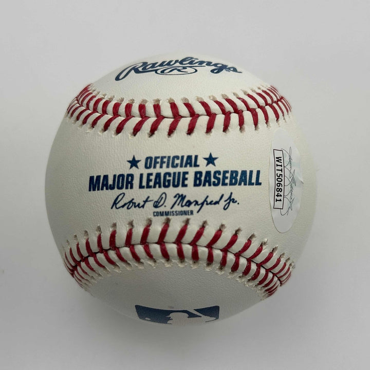 Autographed/Signed Ozzie Guillen Rawlings Baseball ROML JSA COA Auto