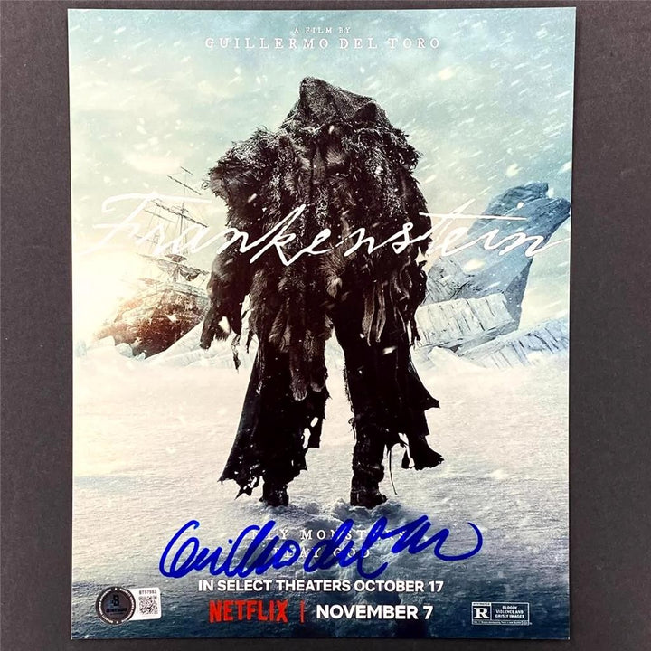 Guillermo Del Toro signed Frankenstein 8x10 photo autograph (B) ~ Beckett BAS