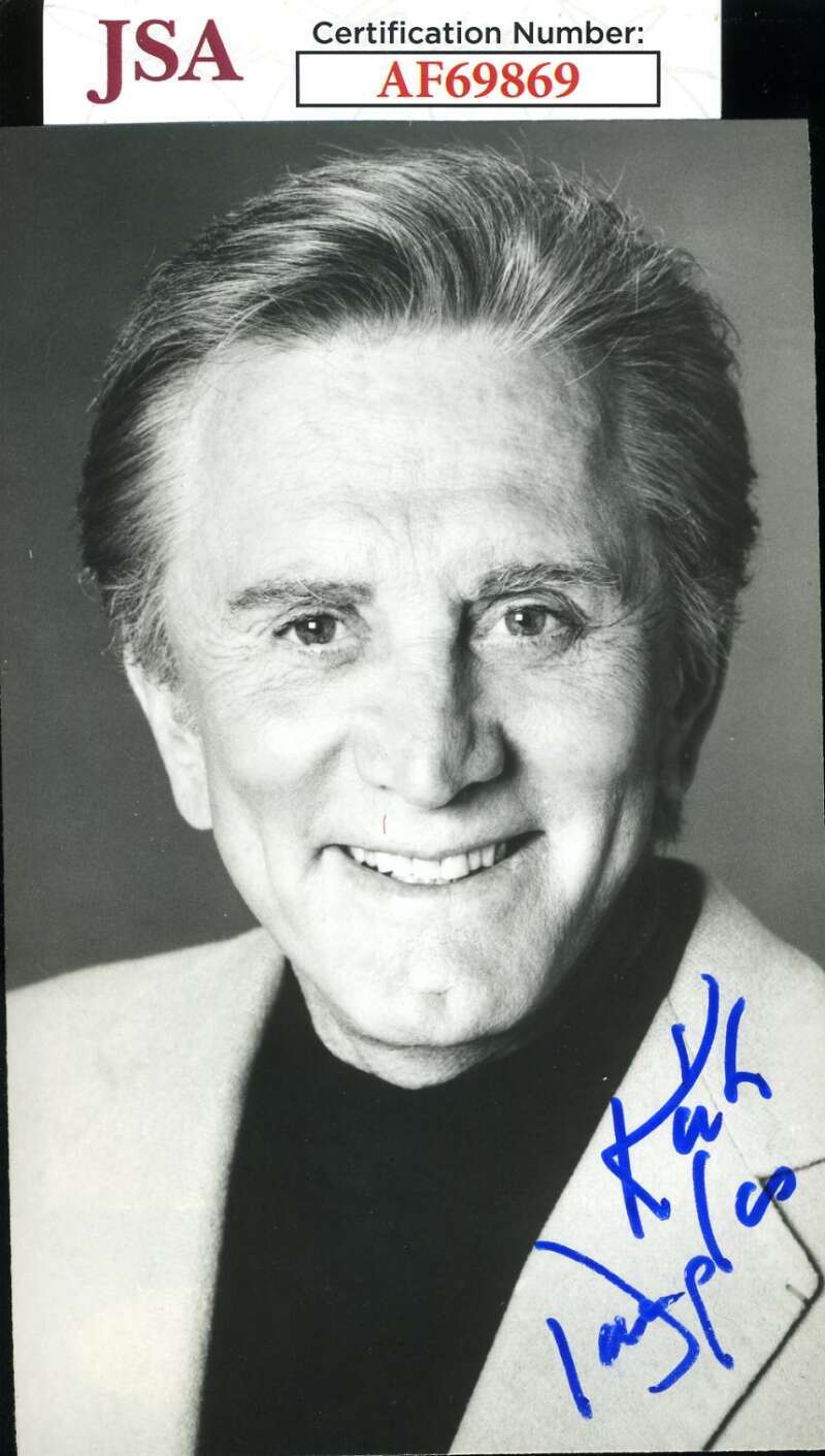 Kirk Douglas JSA Coa Signed Photo Autograph