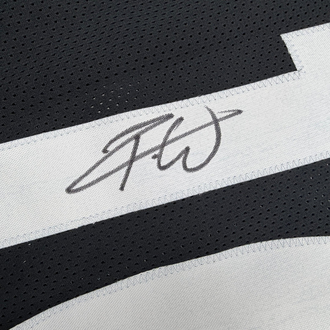 Autographed/Signed Roman Wilson Pittsburgh Black Football Jersey Beckett BAS COA