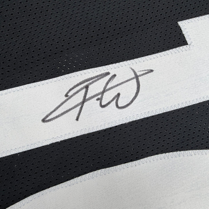 Autographed/Signed Roman Wilson Pittsburgh Black Football Jersey Beckett BAS COA