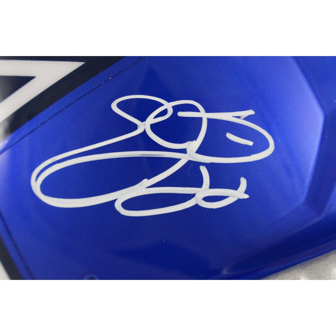 Emmitt Smith Autographed Dallas Cowboys Authentic Flash Helmet Beckett 49570