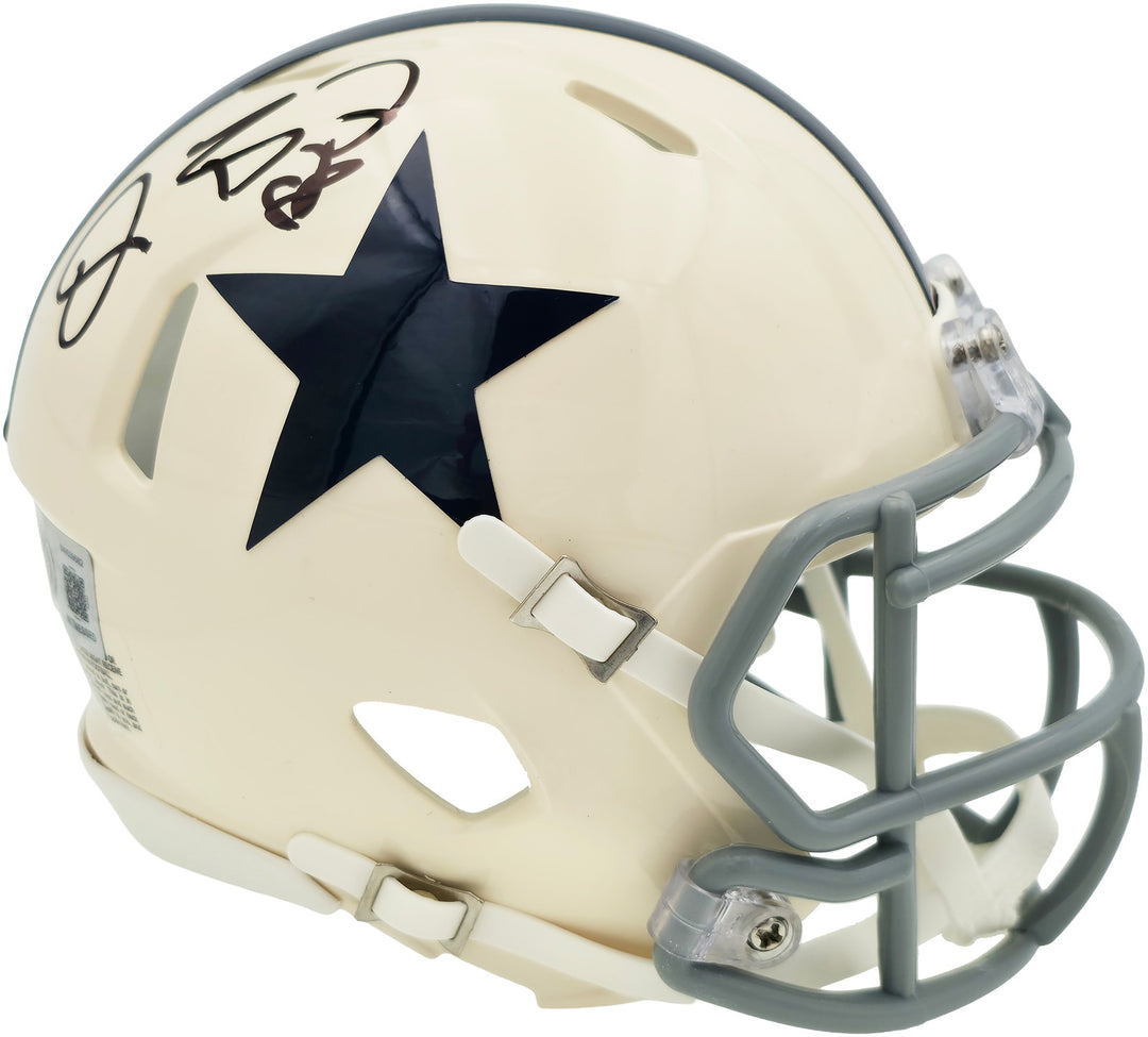 Dez Bryant Signed Dallas Cowboys Cream Retro Speed Mini Helmet Beckett Witness