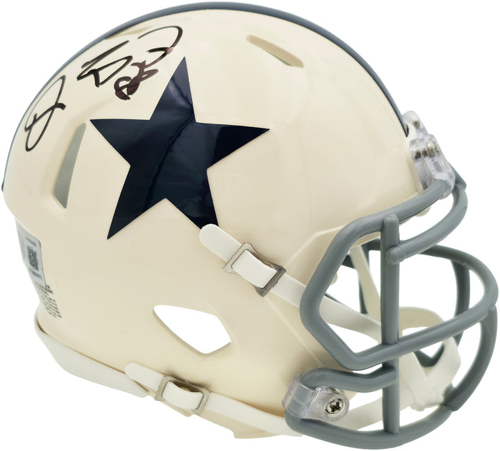 Dez Bryant Signed Dallas Cowboys Cream Retro Speed Mini Helmet Beckett Witness
