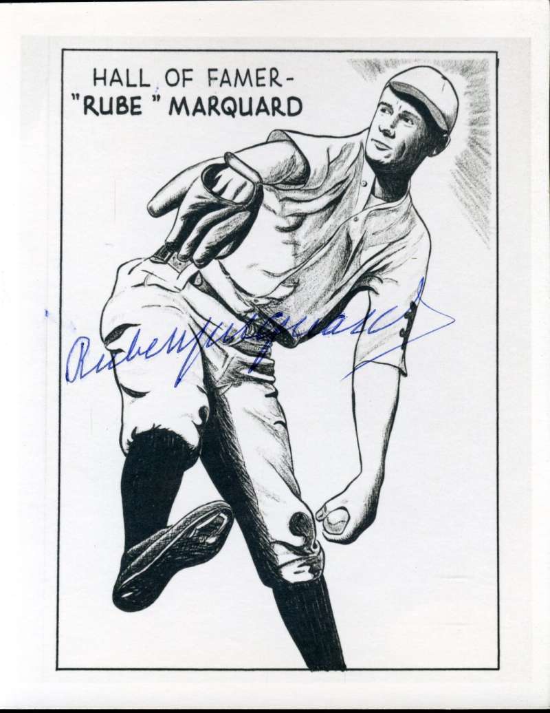 Rube Marquard Jsa Signed Certified 4x5 Photo Authentic Autograph