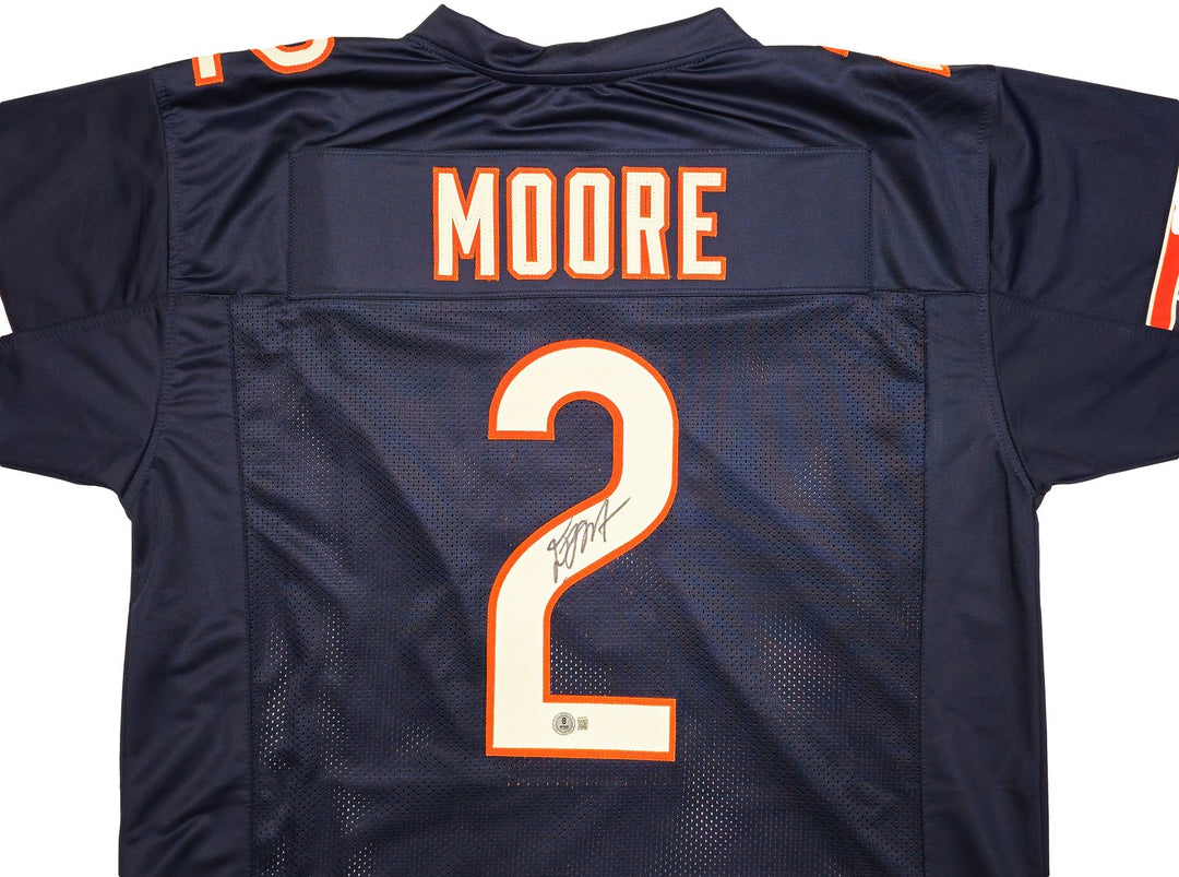 Chicago Bears DJ Moore Autographed Signed Blue Jersey Beckett BAS Witness