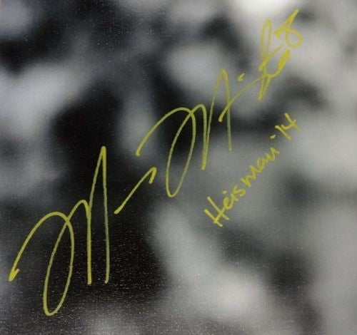 Marcus Mariota Signed Framed 20x24 Canvas Photo Ducks "Heisman '14" #/8 MM Holo