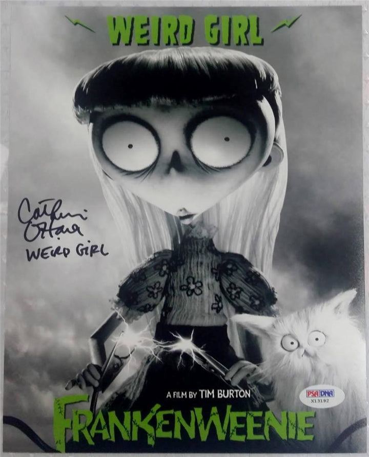 Catherine O'Hara autograph "Weird Girl" signed Frankenweenie 8x10 Photo PSA COA