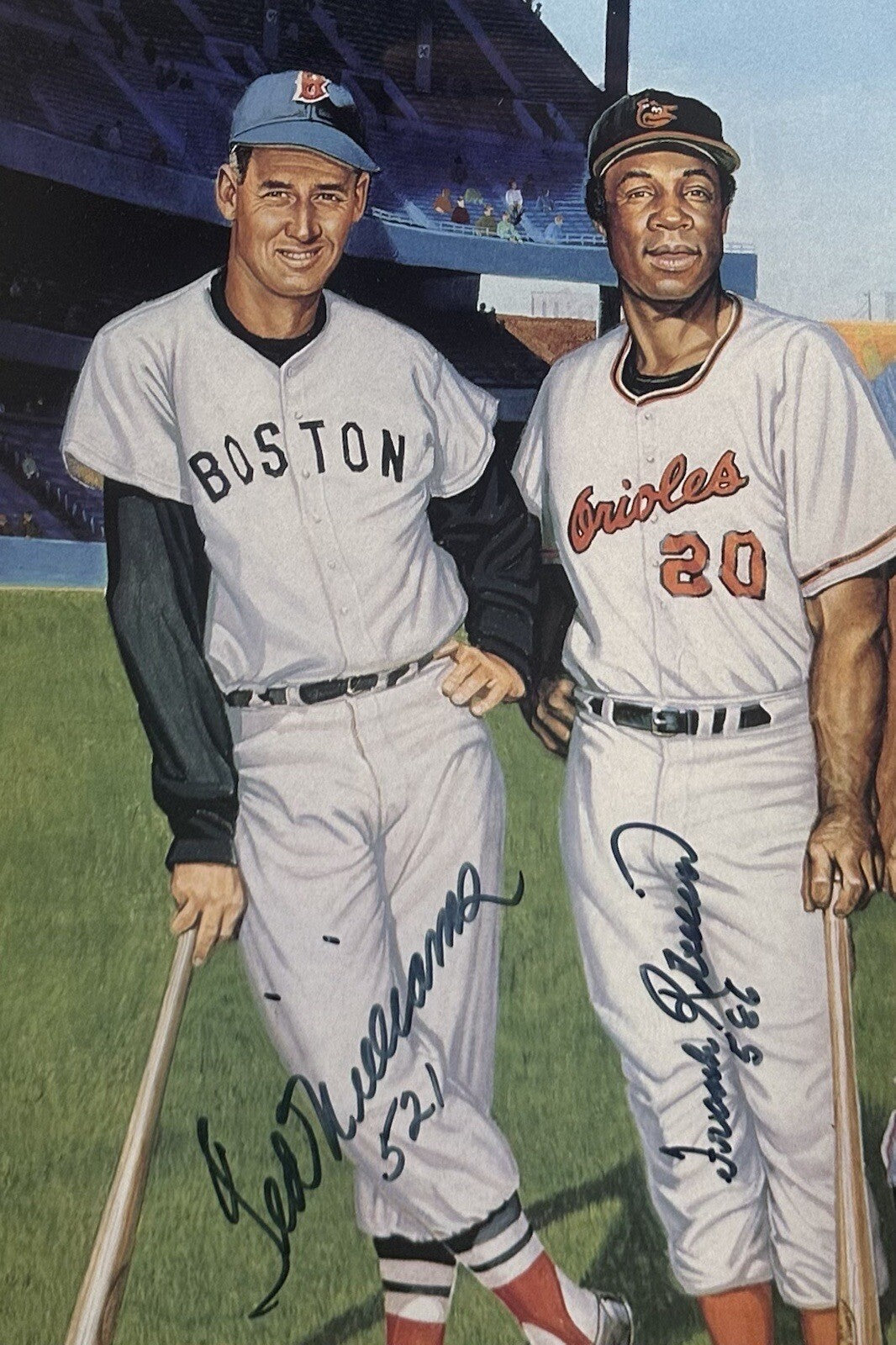 500 HR Signed Framed Poster Ron Lewis Mickey Mantle 11 HR Total Auto CBM COA HOF