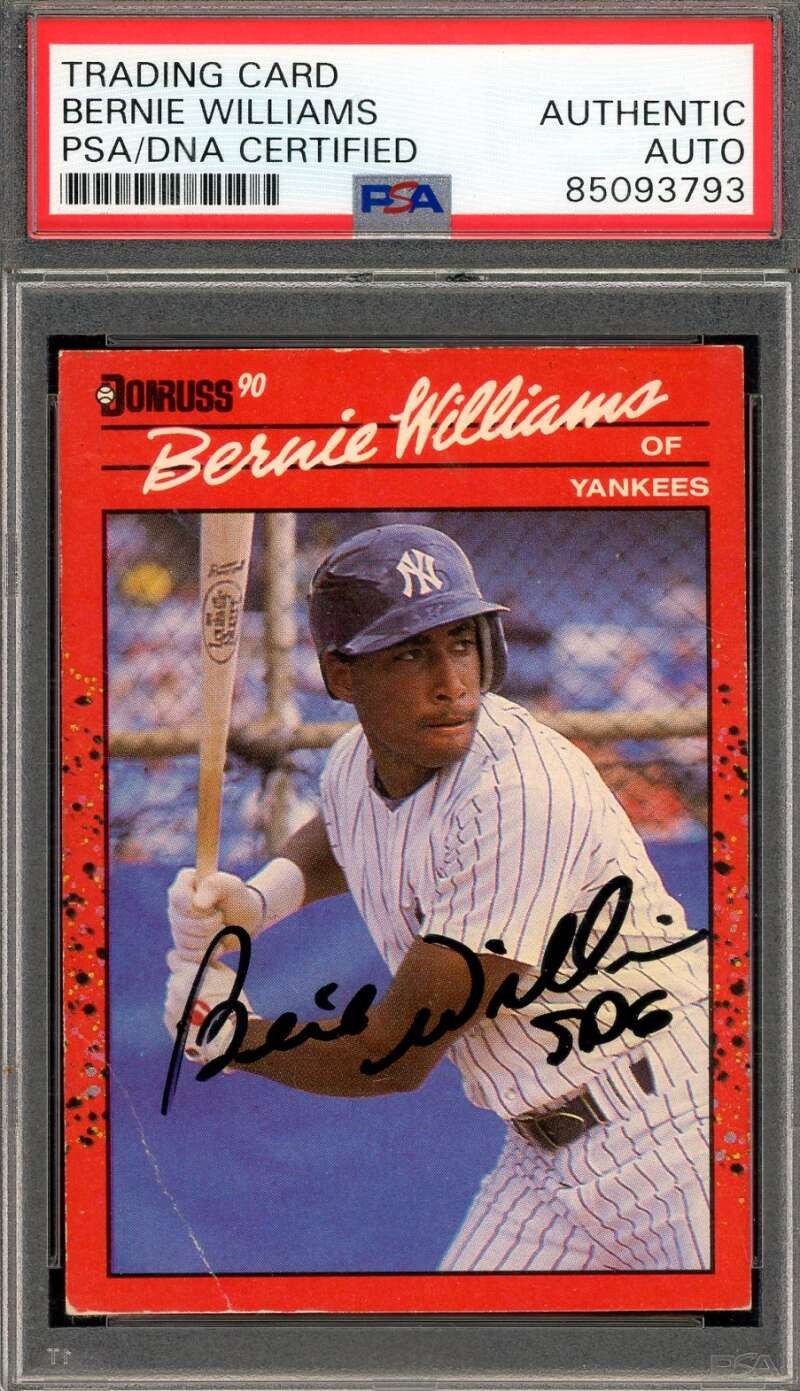 Bernie Williams PSA DNA Signed 1990 Donruss Rookie Autograph