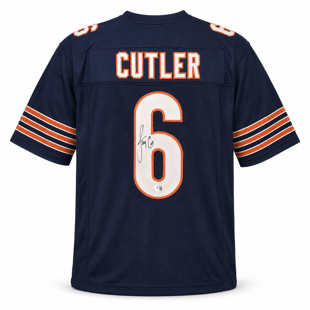 Chicago Bears Jay Cutler Signed Blue Jersey Beckett BAS Witness