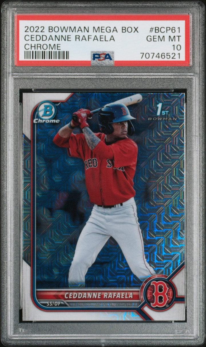 Graded 2022 Bowman Mega Box Ceddanne Rafaela #BCP61 Rookie Baseball Card PSA 10