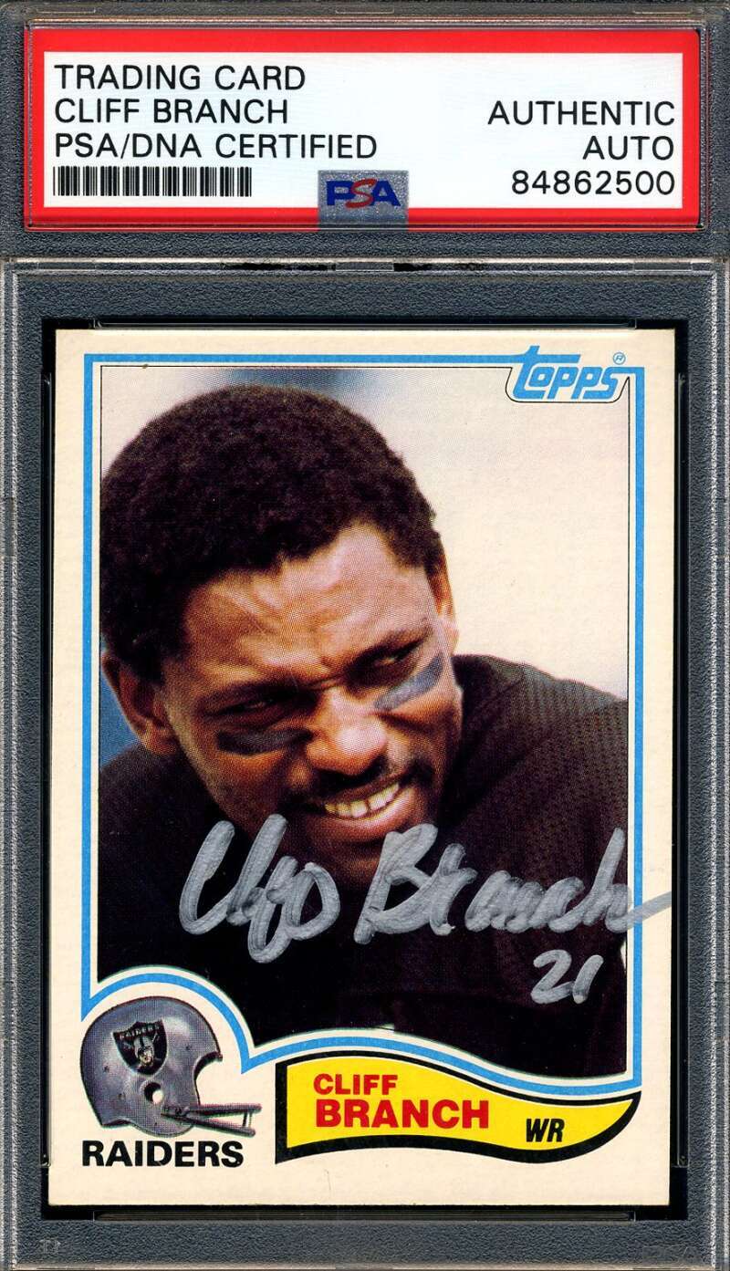 Cliff Branch PSA DNA Signed 1982 Topps Autograph