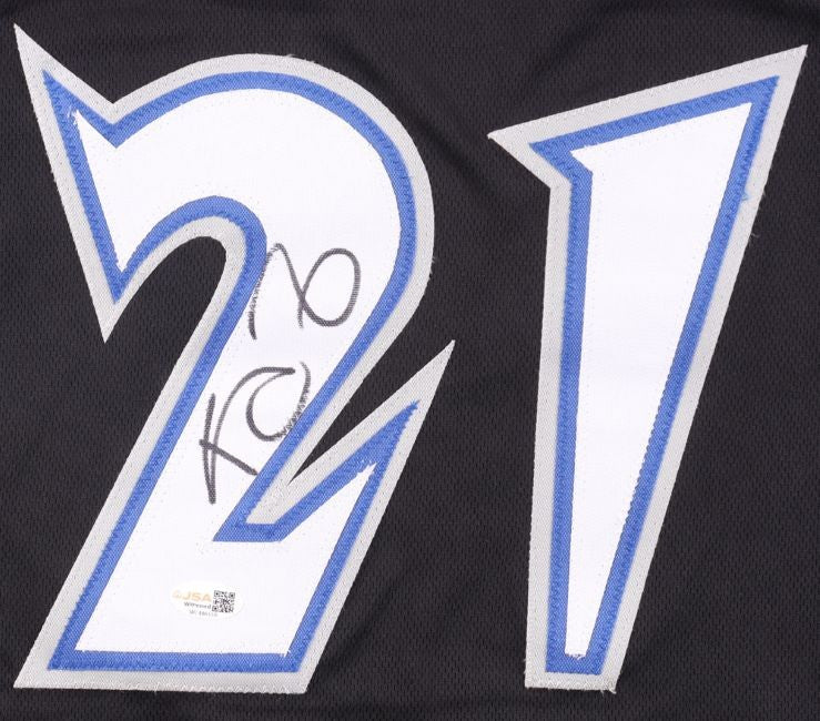 Kevin Garnett Minnesota Signed Black Basketball Jersey JSA QR