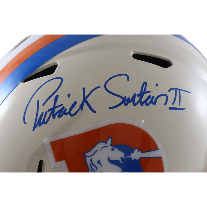 Patrick Surtain Autographed/Signed Denver Broncos F/S Retro Helmet Beckett 56408