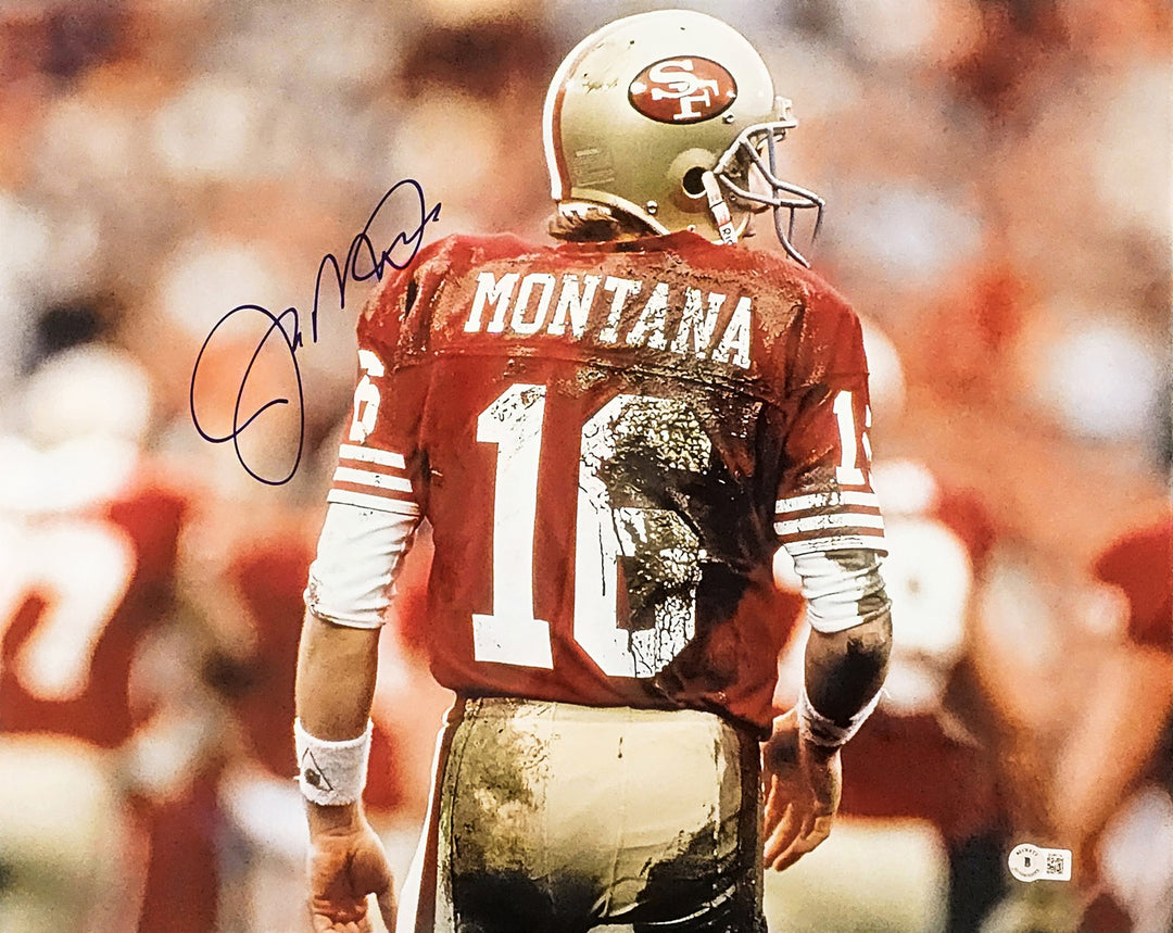 Joe Montana Signed Framed 16x20 Photo San Francisco 49ers Beckett BAS QR