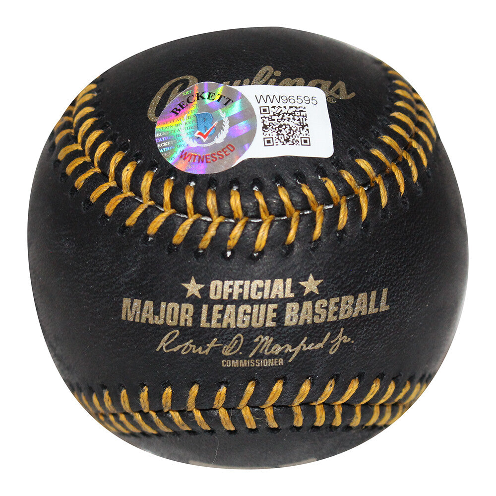 Alan Trammell Autographed/Signed Detroit Tigers Black Baseball Beckett 40484
