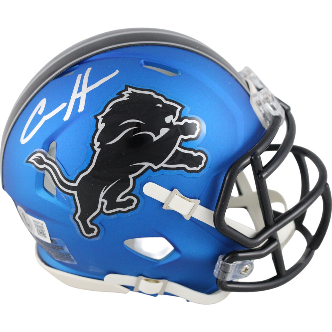 Aidan Hutchinson Autographed Detroit Lions Spd 24 Alt Mini Helmet Beckett 49110