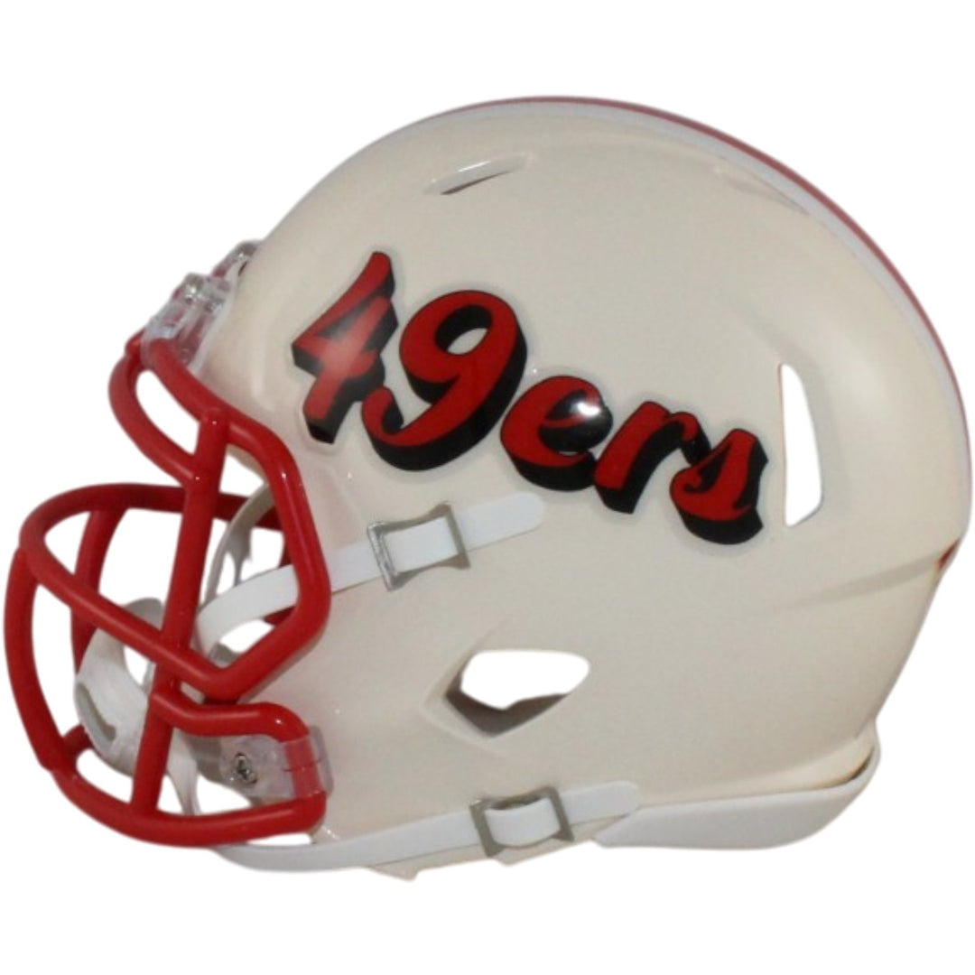 Brock Purdy Autographed San Francisco 49ers Retro Mini Helmet Beckett WIT 56911