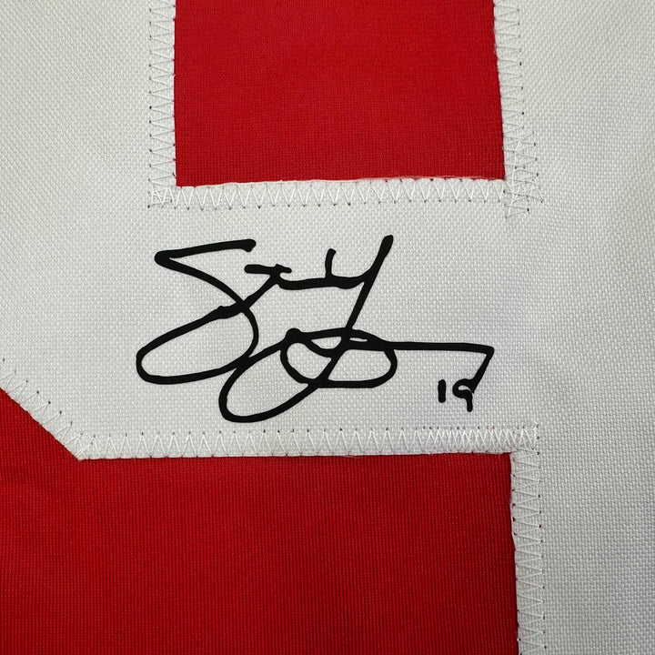 Facsimile Autographed Steve Yzerman Detroit Red Reprint Jersey Size Men's XL