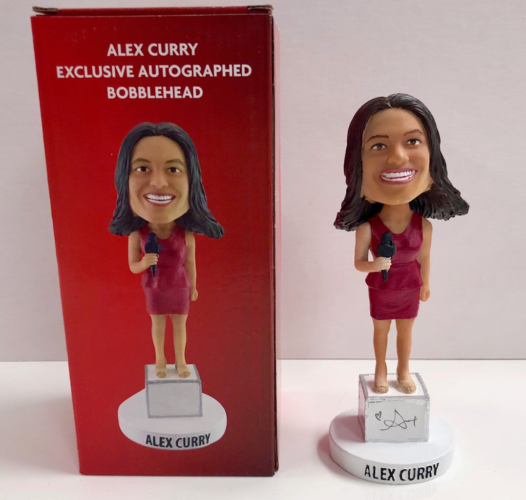 LA Kings/Angels TV host Alex Curry signed bobblehead LE /500 ~ Beckett BAS COA