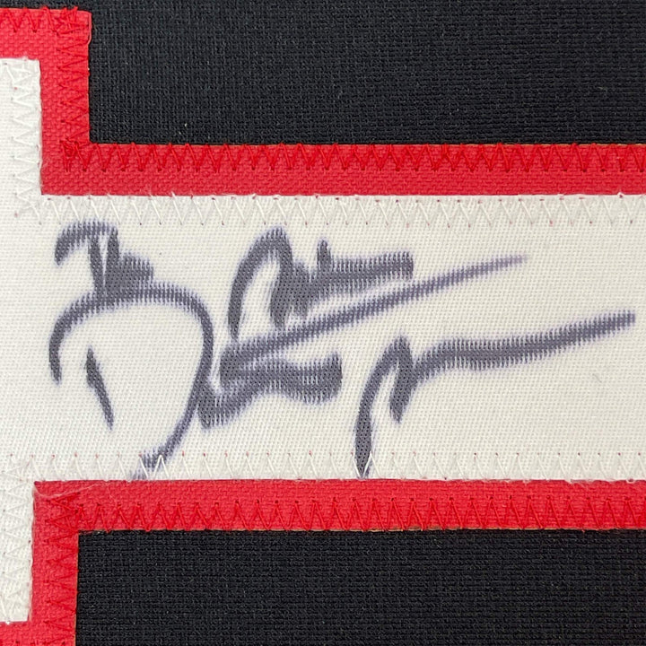 FRAMED Autographed/Signed DUSTIN POIRIER 33x42 UFC Black Jersey PSA/DNA COA