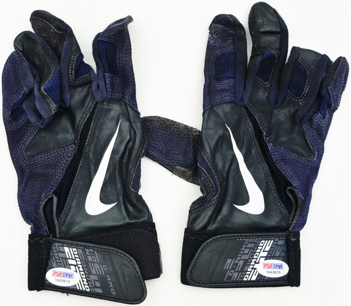 Robinson Cano Signed Blue & Black Nike Diamond Elite Game Used Batting Gloves