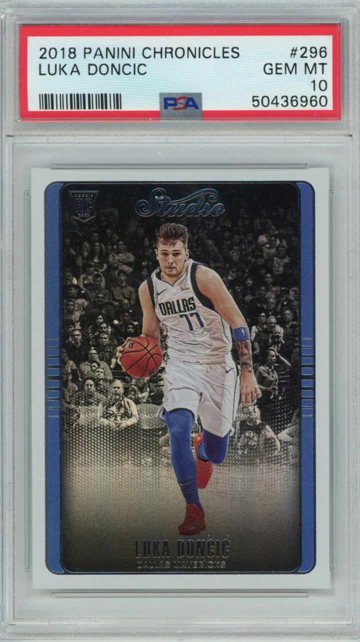 Graded 2018-19 Panini Chronicles Luka Doncic #296 Rookie RC Card PSA 10 Gem Mint
