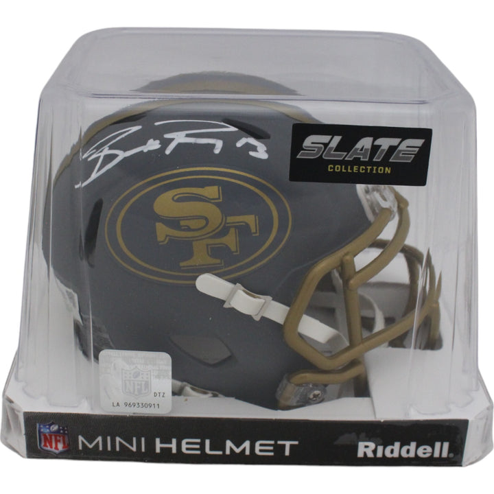 Brock Purdy Autographed/Signed San Francisco 49ers Slate Mini Helmet FAN 47971