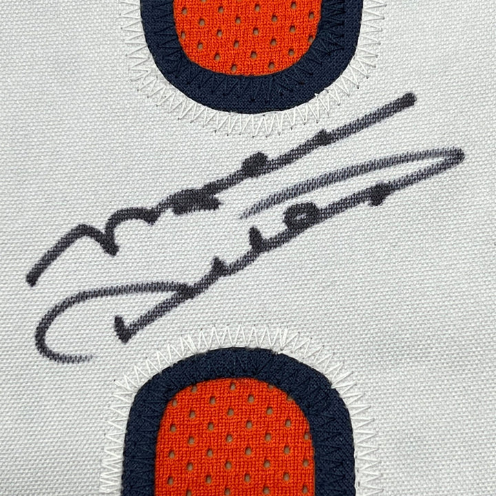 FRAMED Signed MIKE DITKA 35x39 Chicago Orange Jersey JSA COA Auto