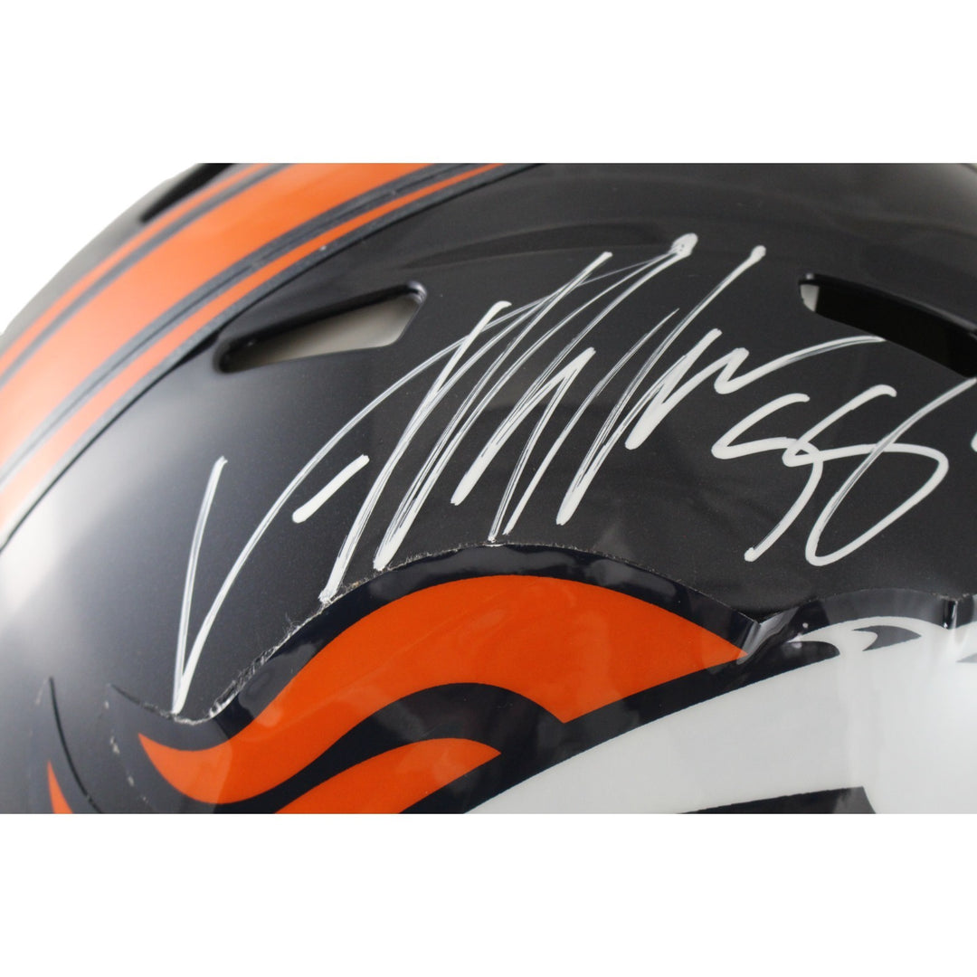 Von Miller Autographed Denver Broncos Authentic TB Helmet SB MVP Beckett W 54731