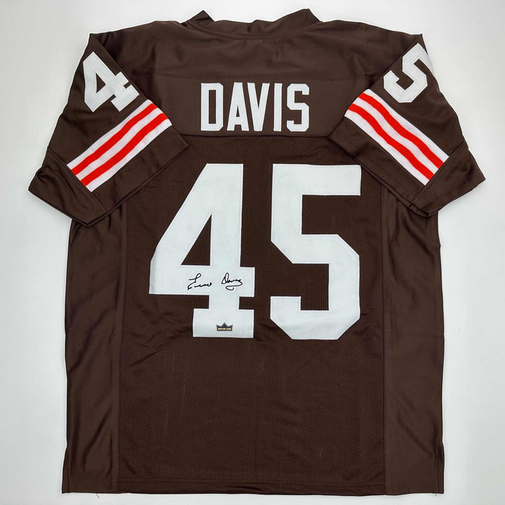 Facsimile Autographed Ernie Davis Cleveland Brown Reprint Jersey Size Men's XL