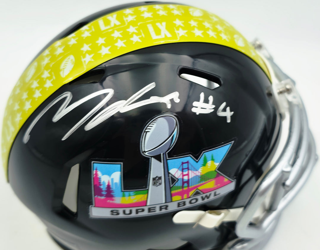 Michael Dickson Signed Seahawks Black SB LX Speed Mini Helmet MCS COA