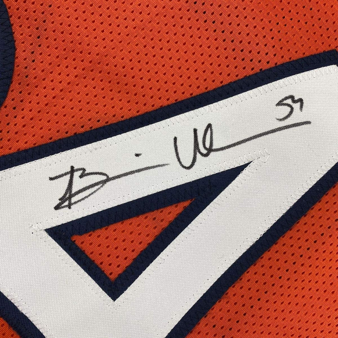 Autographed/Signed Brian Urlacher Chicago Orange Jersey Beckett BAS COA