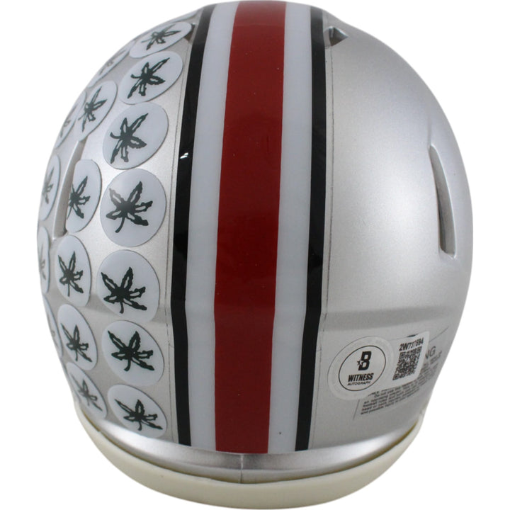 Jack Sawyer Autographed Ohio State Buckeyes Speed Mini Helmet Beckett 49624