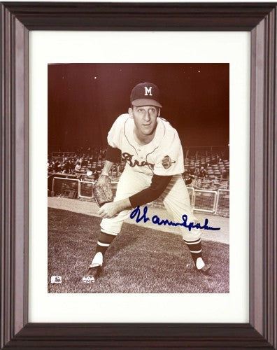 Warren Spahn signed Milwaukee Braves MLB 8x10 Photo Framed- COA (HOF/1957 CY)