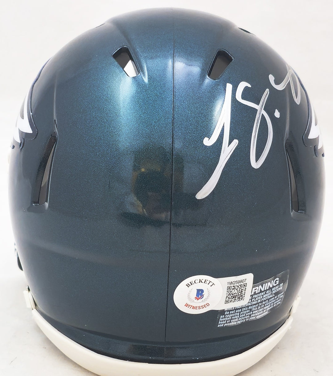 LeSean McCoy Signed Philadelphia Eagles Green Speed Mini Helmet Beckett Wit