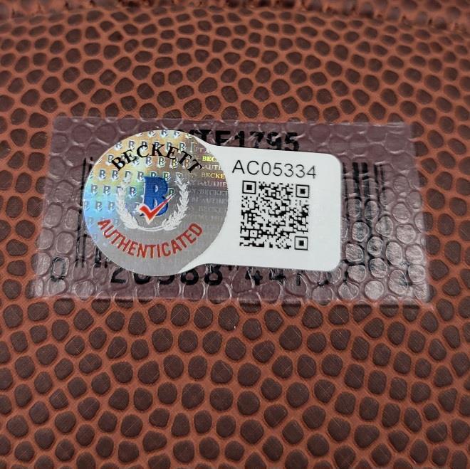 Tariq Woolen signed "Go Hawks" Wilson Football Seahawks autograph ~ Beckett BAS