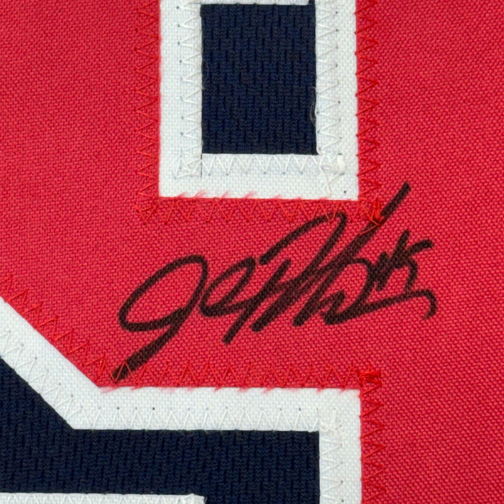 Framed Autographed/Signed John Rocker 35x39 Atlanta Blue Jersey PSA/DNA COA