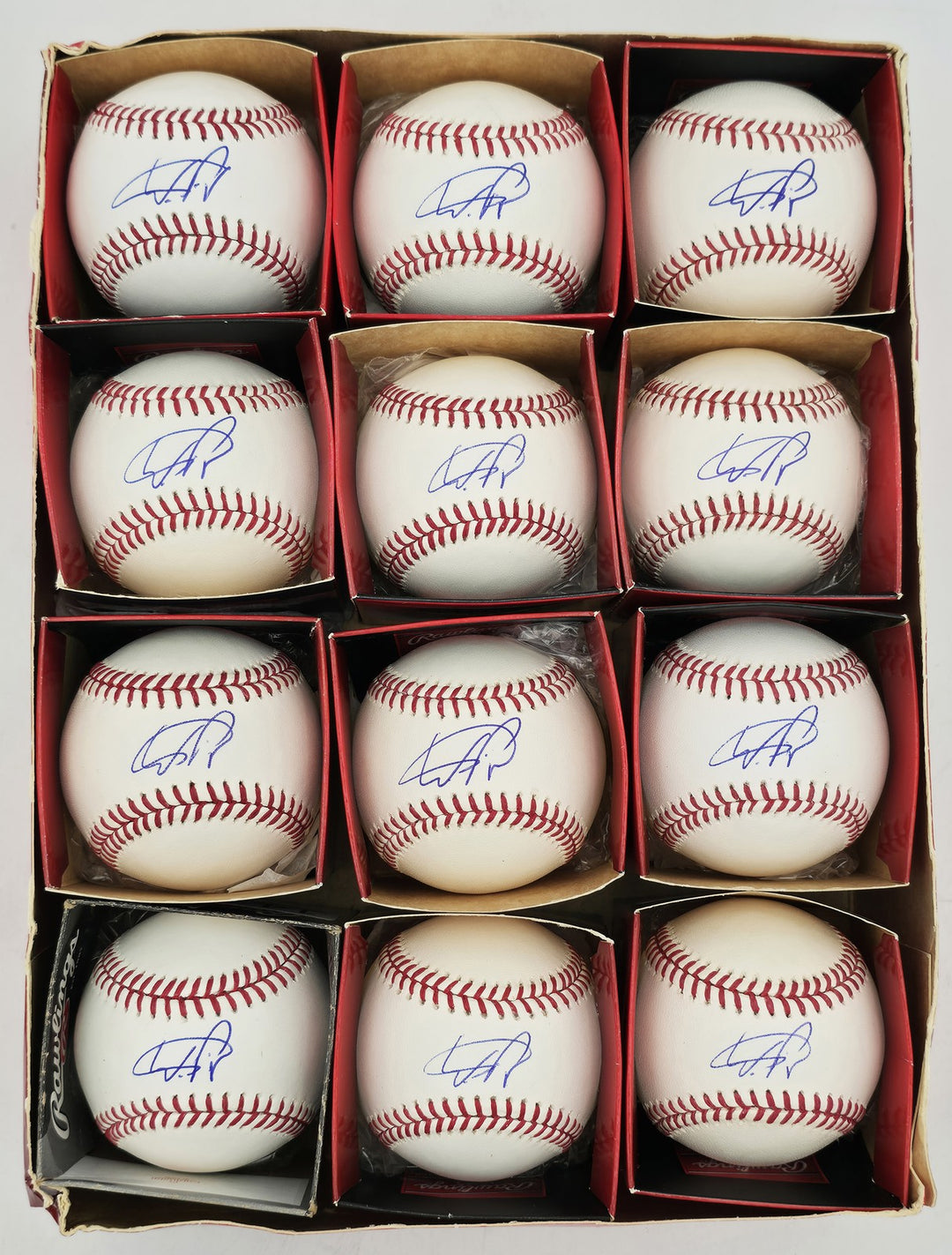 Wander Franco Signed MLB Baseball 12 Count Lot Tampa Bay Rays Beckett QR