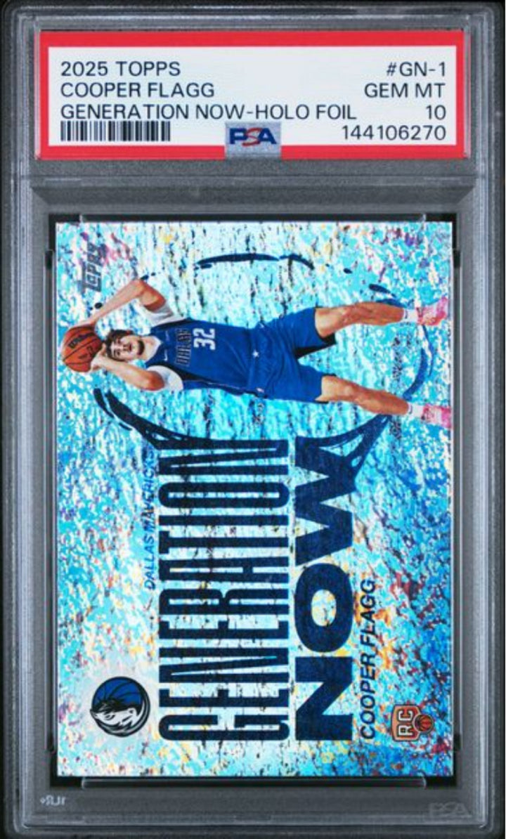 Graded 2025 Topps Cooper Flagg #GN1 Generation Now Holo Foil Rookie Card PSA 10