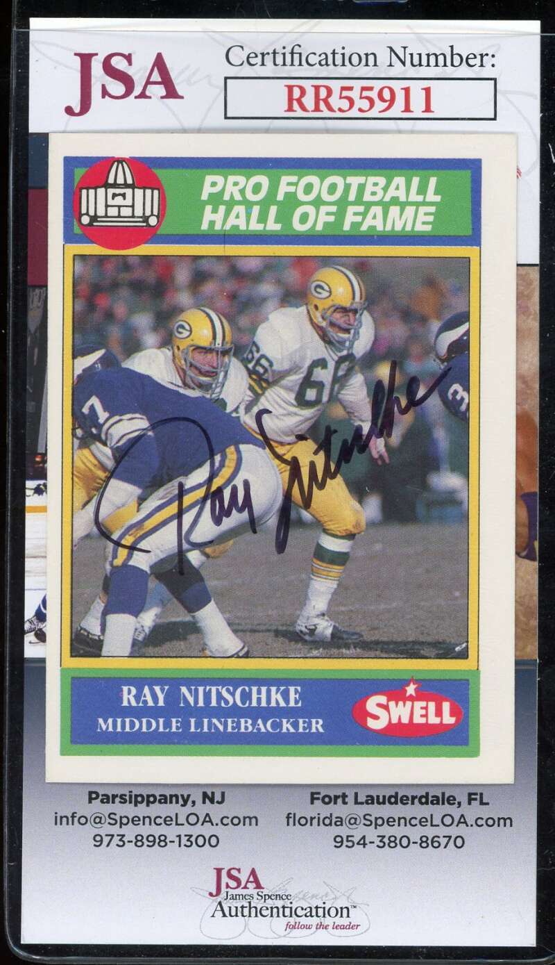 Ray Nitschke JSA Coa Signed 1990 Swell Greats Autograph