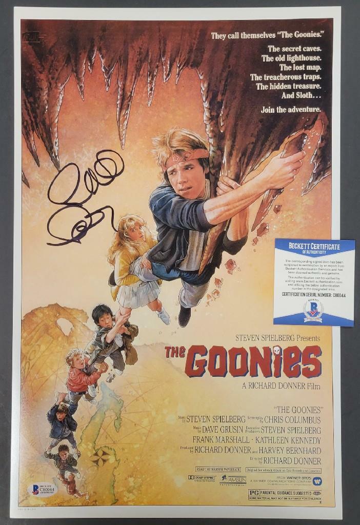 Director Richard Donner signed Goonies 11x17 Movie Poster Photo Black 1 BAS COA
