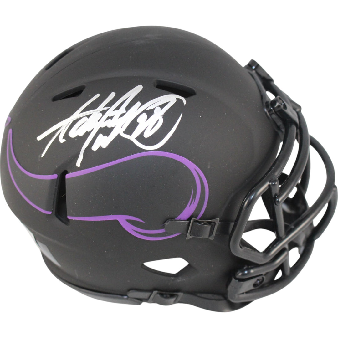Adrian Peterson Autographed Minnesota Vikings Eclipse Mini Helmet Beckett 49852